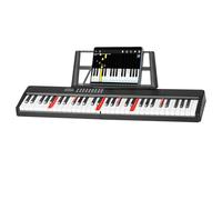 Piano Eléctrico Para Principiantes Piano Electrónico Portátil De 61 Teclas 1000 Tonos 150 Canciones De Demostración Plegable Color Negro