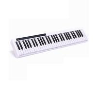 Piano eléctrico portátil de 61 teclas con Bluetooth, MIDI, sensible al tacto, con bolsa de almacenamiento y pedal de sustain for principiantes y adultos.(White)