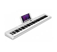 Piano Eléctrico Profesional Órgano Electrónico Portátil Para Principiantes Acompañamiento Para Adultos 88 Teclas(White)
