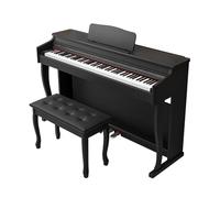 Piano eléctrico vertical de 88 teclas con acción de martillo, 3 pedales, compatible con USB y MIDI. Ideal for adultos.(Black)