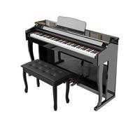 Piano eléctrico vertical de 88 teclas con acción de martillo, 3 pedales, compatible con USB y MIDI. Ideal for adultos.(Black)