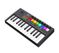 Piano Electrónico Controlador De Teclado De 25 Teclas Con 8 Pads De Batería Retroiluminados Teclado Portátil De 8 Perillas Para Producción Musical