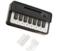 Piano electrónico de Bolsillo, Piano de Viaje de Juguete con cancionero y batería, Nuevo Piano electrónico portátil de Bolsillo, Juguetes Musicales educativos para niños y niñas (Black)