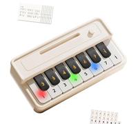 Piano electrónico de Bolsillo, Piano de Viaje de Juguete con cancionero y batería, Nuevo Piano electrónico portátil de Bolsillo, Juguetes Musicales educativos para niños y niñas (Beige)