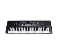 Piano Electrónico Digital De 61 Teclas, Teclado De Piano Electrónico Portátil Profesional Con Micrófono, Instrumento Musical (Color : Bk)