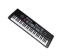 Piano Electrónico Digital De 61 Teclas, Teclado De Piano Electrónico Portátil Profesional Con Micrófono, Instrumento Musical (Color : Bk)
