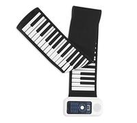 Piano Electrónico Enrollado A Mano, Grueso, Plegable, De 88 Teclas Para Estudiantes, Con Pantalla Digital LED Piano Electrónico Portatil (Color : White)
