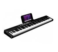 Piano Electrónico Órgano Electrónico Portátil Para Principiantes Acompañamiento Para Adultos 88 Teclas(Black)