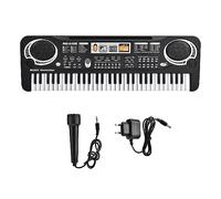 Piano electrónico para niños, teclado eléctrico digital de 61 teclas Teclado con micrófono Enchufe de la UE Juguete de teclado de piano de enseñanza interactivo electrónico con 6 canciones