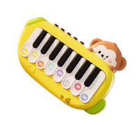 Piano electrónico - Piano de bolsillo 15 cm | Juguete de teclado educativo de mono, instrumento musical multifunción portátil, juego de aprendizaje de pian para 3 a 5 años