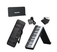 Piano Electrónico Piano Portátil Multifuncional, Piano Electrónico De 88 Teclas, Piano Electrónico Plegable Enrollado A Mano Grueso, Piano Plegable (Color : White)