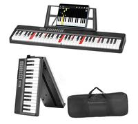 Piano Electrónico Piano Portátil Plegable De 61 Teclas Para Principiantes Y Adultos 1000 Tonos 150 Canciones De Demostración