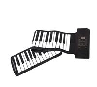 Piano Electrónico Portátil De 61 Teclas Enrollado A Mano De Silicona Engrosada Teclado Midi Para Adultos(Us)