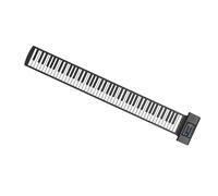 Piano Electrónico Portátil Plegable De Silicona Engrosada De 88 Teclas Enrollado A Mano Para Presentaciones De Adultos(US)