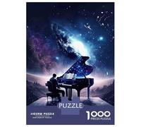 Piano en el Espacio 1000 Piezas Puzzle Clásico Puzzle para Adultos, Cartón Reciclado - Reto Educativo Chulo, Juego En Casa, Regalo Ideal para Principiantes 52x38cm/1000pcs