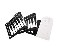 Piano Enrollable A Mano, Portátil, 49 Teclas, Teclado Electrónico Plegable, Material De Silicona, Enrollado A Mano, Teclado De Piano, Cuerno, Plegable, Para Adultos, Para Principiantes(blanco)