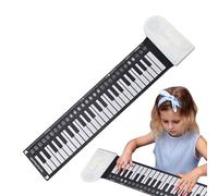 Piano enrollable de 49 teclas, teclado de piano enrollable flexible - Teclado educativo de música electrónica - Piano de mano plegable de 49 teclas, teclado de piano eléctrico digital