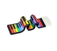 Piano Enrollable De 49 Teclas, Teclado Suave Colorido Plegable Portátil De Silicona, Tecla Electrónica De Arco Iris