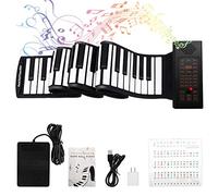Piano enrollable de 88 teclas con pedal actualizado numérico portátil para piano para niños principiantes