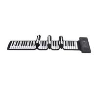 Piano Enrollable de 88 Teclas, Piano con Teclado Portátil con Pantalla LED, Piano Electrónico Recargable con 128 Tonos y 128 Ritmos, Compatible con Salida MIDI, para Principiantes