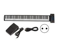 Piano Enrollable de 88 Teclas, Piano Eléctrico Portátil con Función Midi Piano Digital Plegable con Pantalla Digital LED