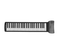 Piano Enrollable Flexible, Piano de Teclado Enrollable a Mano, Piano Plegable Portátil de 49 Teclas, Sonido Envolvente 4D 16 Tonos para Niños Principiantes(PM49)