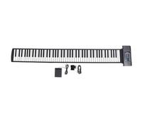 Piano Enrollable Manual, 88 Teclas Piano Enrollable Pantalla de Tubo Digital LED Teclado Enrollable Piano Teclado de Piano Flexible Portátil Plegable Engrosado Batería de Iones
