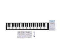 Piano Enrollable Portátil de 49 Teclas, Piano Enrollable Eléctrico de Silicona Plegable Recargable de 8 Tonos con Altavoz para Niños, 360mAh
