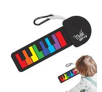 Piano enrollable, teclado de piano colorido plegable recargable | Pianos de silicona enrollables | Instrumento musical portátil para viajes, escuela, hogar y al aire libre