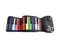 Piano Enrollado A Mano De 49 Teclas, Teclado Electrónico De Piano Enrollado A Mano De Color, Piano Enrollado A Mano Suave De Silicona Para Adultos