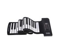 Piano enrollado, piano de teclado numérico enrollado eléctrico flexible y plegable, resistente al polvo, fácil de transportar, adecuado para principiantes o regalos