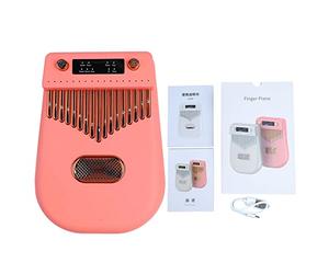 Piano Inteligente Pulgar, Tacto Suave ABS Electrónico Inteligente Kalimba 17 Llaves Nombre Nota para Ritual Religioso (Rosa)