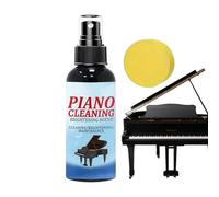 Piano Key Cleaner | 100ml Gentle Musical Instrument Stain Removal | Soft Microfiber Cleaning Polishing Cloth for Music Instruments Stage Performance Classroom Studio Concert Festival