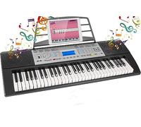 Piano Keyboard 61 Teclas, Teclado Electrónico Musical, con soporte para Partituras, Función de Grabación y Programación, Teclado Piano para Niños y Adultos Principiantes