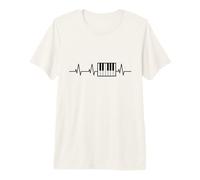Piano Keyboard Heartbeat para un Pianista Camiseta Premium