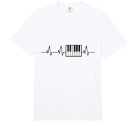 Piano Keyboard Heartbeat para un Pianista Comfort Colors Adult Heavyweight T-Shirt