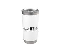 Piano Keyboard Heartbeat para un pianista Vaso térmico de acero inoxidable de doble pared