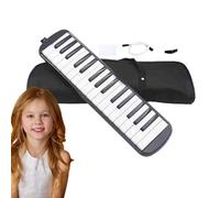 Piano Keyboard, Melodica Air, 32 Key Double Tubes, Safe Mouth Design Mouthpiece, Talk Box Instrument For Beginners & Enthusiasts Black Portátil, 16,34 x 4,13 pulgadas
