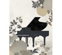 Piano Manuscript Notebook: 120 Pages of Staff Paper for Piano | 11” × 8.5” Sheet Music Notebook: Elegant Staff Paper Journal for Piano Students, Teachers, Composers and Musicians