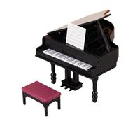 Piano Miniatura para Casa de Muñecas con de Instrumento Accesorio de Escena Tapa Funcional Adecuado para Colecciones