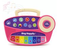 Piano Musical Infantil - AMATOYS - Juguete Educativo con Música y Sonidos para Bebes + 3 Años - Teclado Portátil de Colores con Formas y Canciones - Juego Interactivo para Niños y Niñas (Rosa)