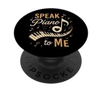Piano Músico Piano Amante Pianista Regalo Concierto Llaves Vida PopSockets PopGrip Adhesivo