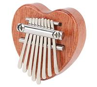 Piano para Pulgar con Dedo, Piano para Pulgar en Forma de Corazón, para de 8 Melodías, para de Caoba con 8 Melodías en Forma de Corazón, Colgante