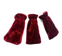 Piano Pedal Covers 3Pcs Set | Elastic Band Grip Design for Grand/Upright Piano | 4 Colors Protective Case, Sturdy Pleuche Material (Red)