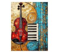 Piano Pintar por Numeros Adultos 135 x 100cm Pintura por Numeros Adultos Violín para Decoracion Pared Color Lienzos Paint by Numbers Adult para Cuadros Decoracion Salon Modernos Regalo Mujer JLYH-5354