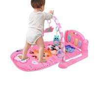 Piano Play Mat, Adjustable Musical Kick Gym Toy, 30.31x22.05x16.54 Inches Learning Keyboard Mat, ABS Electronic Sensor Music Activity Center, Educational Crawling Toy Design for Nursery Home