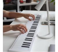 Piano Plegable de 61 Teclas, Teclado Eléctrico Portátil con Teclas de Tamaño Completo, Grabación, Reproducción, para Principiantes, Estudiantes, Profesionales