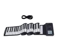 Piano portátil de 88 teclas, rollo de mano, piano electrónico, práctica en casa, de silicona, plegable, herramienta de enseñanza de música, cumpleaños