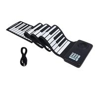 Piano portátil de 88 teclas, rollo de mano, piano electrónico, práctica en casa, de silicona, plegable, herramienta de enseñanza de música, cumpleaños