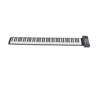 Piano Portátil de 88 Teclas, Teclado Enrollable Manual Piano de Teclado Enrollable Portátil de Silicona con Pantalla LED, Parlantes, 128 Tonos, Salida MIDI USB, Diseño Plegable